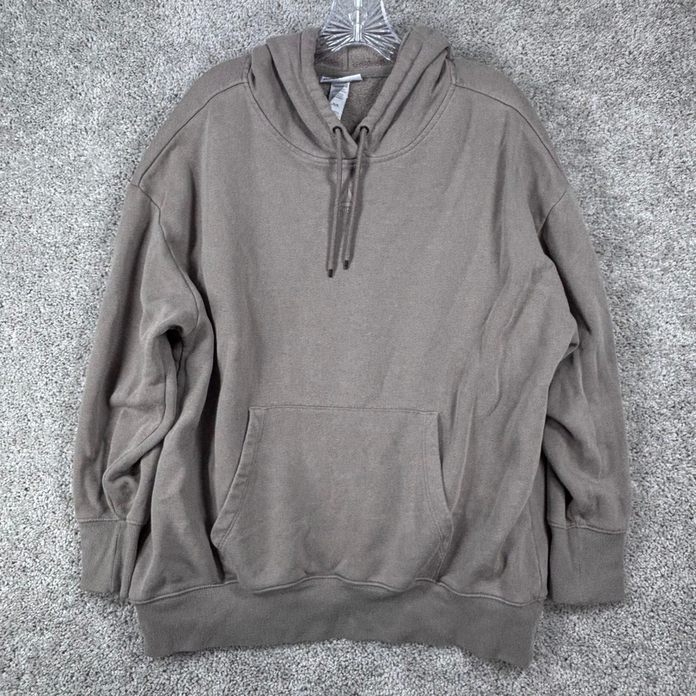 Reebok Mens Oversized Fleece‎ Hoodie Taupe Brown REW253TL06 Large L